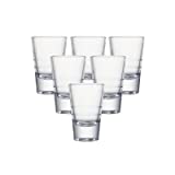 Miller Rock Vasos de agua sin plomo Vasos de chupito Set Bar Party Vodka Mixed Drinkware 80ml 2.7oz 6 Pack